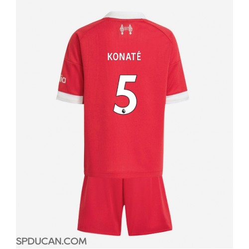 Dječji Nogometni Dres Liverpool Ibrahima Konate #5 Domaci 2025-26 Kratak Rukav (+ Kratke hlače)